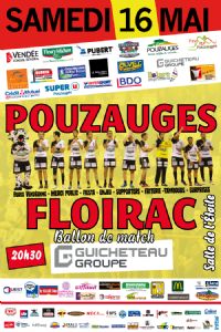 N2M handball Pouzauges reçoit Floirac 20:30. Le samedi 16 mai 2015 à Pouzauges. Vendee.  20H30